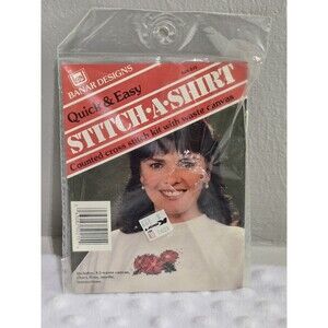 Vintage Christmas Cross Stitch a Shirt Poinsettia New Counted Cross-Stitch Kit